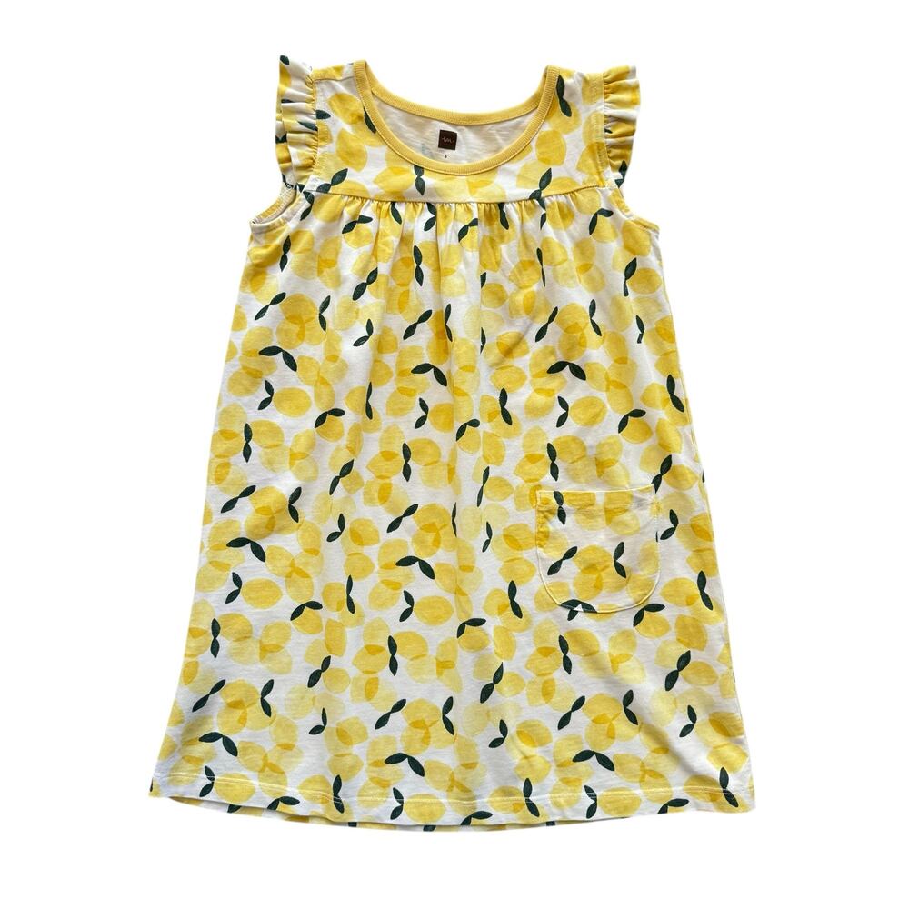 Tea Collection Italy Lemons Pocket Dress Size 5